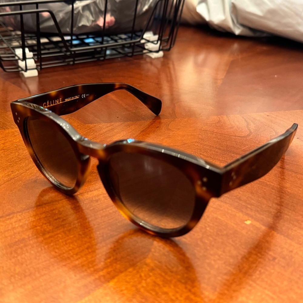 Celine Dark Havana Cat Eye Sunglasses - Picture 2 of 4